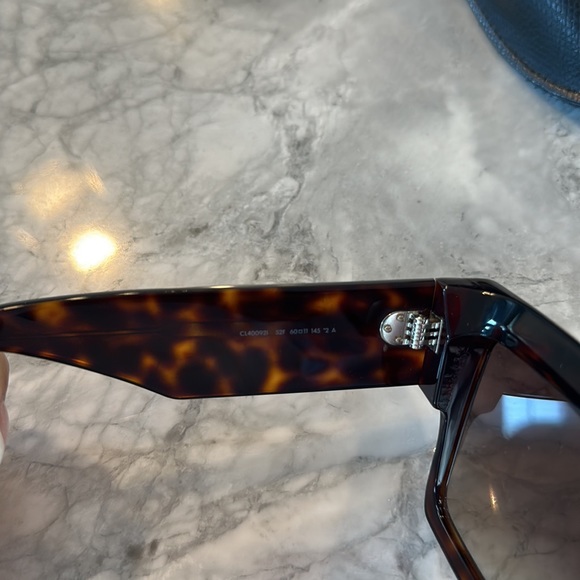 CELINE Chunky Rectangle Acetate Sunglasses - Picture 8 of 9